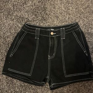 Black fashion nova cargo shorts